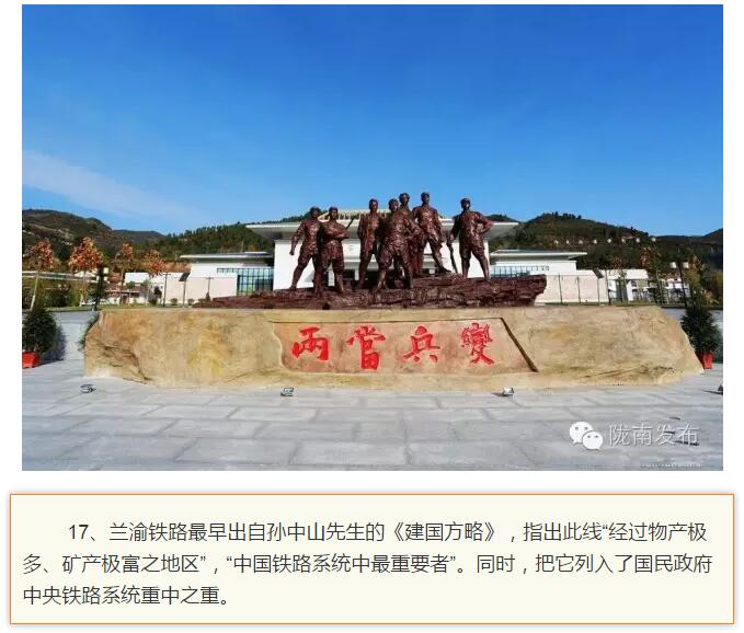蘭渝鐵路最早由孫中山先生提出？在隴南，你不知道的事兒還有……