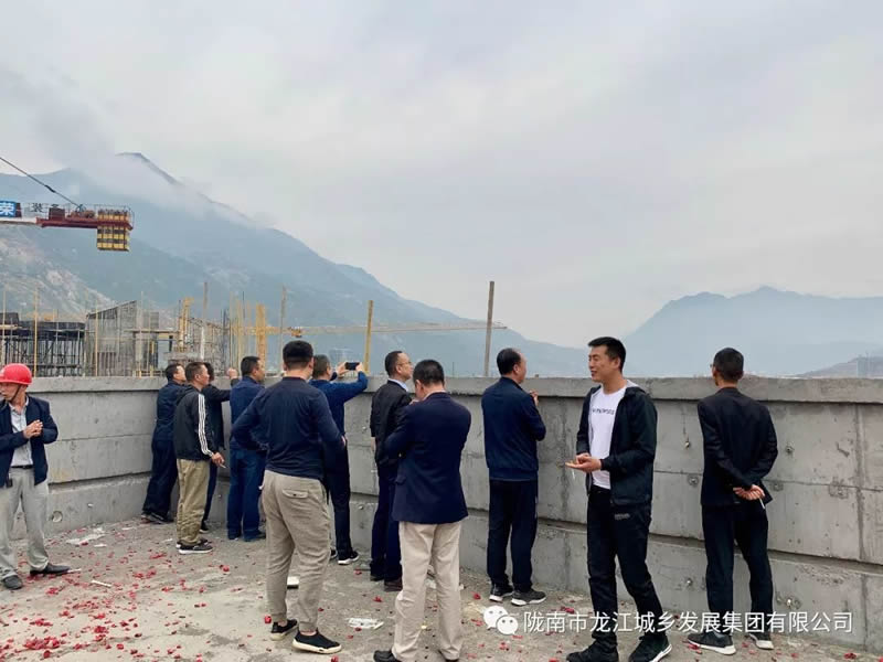 匠心傾注、喜封金頂——龍江?雙子座商住小區(qū)主體順利封頂